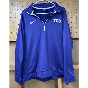 TCU Horned Frogs Nike Dri-Fit 1/4 Zip Pullover Sweatshirt Adult Size XL Purple
